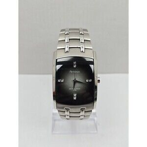 Armitron 20 4507SV Mens Rectangular Stainless Steel Quartz Watch New Battery 50m
